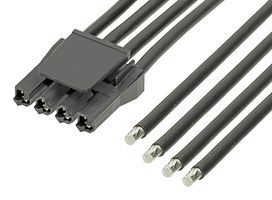 216011-1042 Cable, 4P Sup Sabre Rcpt-Free End, 11.8" Molex