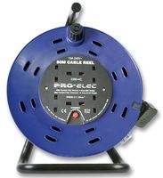 2250-4-50m Mains Extension Reel, 4 Outlet, Uk, 50m Pro Elec