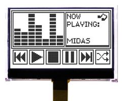 MCCOG128064N6W-FPTLW Graphic Lcd, Cog, FSTN, 128 X 64P, 3.3V Midas