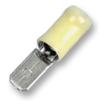 MDD5-250 Male Disconnect, 6.35mm, 12-10AWG,Yellow multicomp Pro