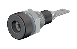 23.0030-21 Banana Jack, 2mm, 10A, QC, Black STAUBLI