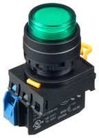 YW1L-AF2E10Q4G Pb Switch, SPST-NO, 24Vac, Screw, Green Idec