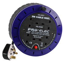 PEL00426 Power Strip, 4 Outlet, 10A, 240V, 5m Pro Elec