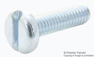 m3.5 12 PSSTMC Z100 Pan Head Slotted Screw, Steel, m3.5 Tr Fastenings