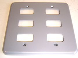 K3496ALM Meta Grid+ Plate - 6 Gang Honeywell