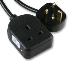 0138BK-15M PRISE CAOUTCHOUC 1 POSTE 13A NOIR 15M PRO ELEC