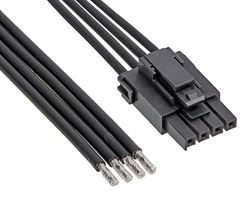 217466-1041 Cable, 4P Ultra-Fit Rcpt-Free End, 5.9" Molex