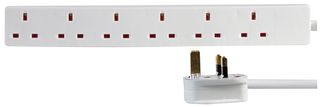 1596 2m Extension Lead Six Gang 2m Pro Elec