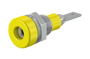 23.0030-24 BANANA JACK, 2MM, 10A, QC, YELLOW STAUBLI