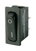 01831.3313-02 ROCKER SWITCH, SPST, 20A, 250VAC, BLACK MARQUARDT