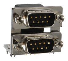 L17H2J70131 Stacked D Sub Conn, 15P Plug-15P Rcpt Amphenol ICC