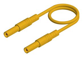 934176103 Test Lead, 4mm Banana Plug, Yellow, 2m Hirschmann Test And Measurement