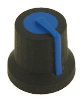 MP170827BR KNOB, Round W/Line, 16.2mm, Black multicomp Pro
