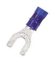 34166 Crimp Terminal, Fork, #8, 14AWG, Blue Amp - Te Connectivity