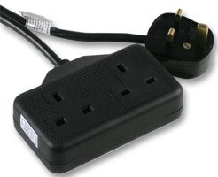 0139B-10M RALLONGE, 2VOIES, NOIR, 10M PRO ELEC