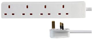 1594 1m Extension Lead Four Gang 1m Pro Elec