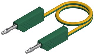 934066188 Test Lead, 4mm Banana Plug, Green/Yellow Hirschmann Test And Measurement