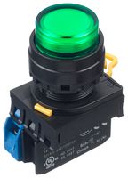 YW1L-M2E10Q4G Pb Switch, SPST-NO, 24Vac, Screw, Green Idec