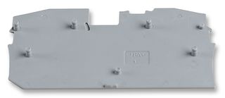 2016-1291 End Plate, For 2 COND TB, Grey Wago