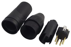 AX4MB-Au Plug, xlr, Free, Black Gold, 4WAY Amphenol Sine/TUCHEL