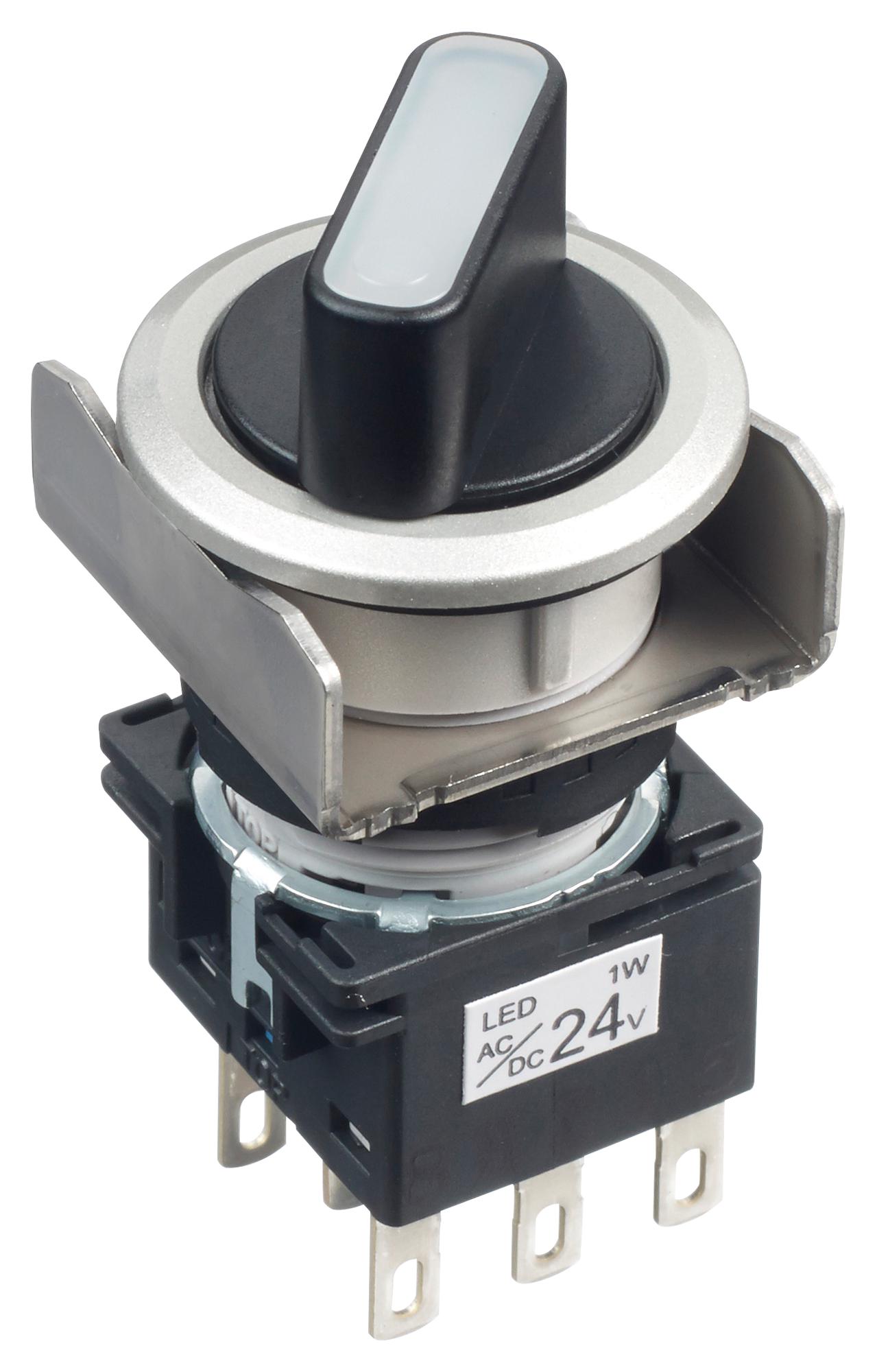 IDEC Rotary LB6MF-2T64W ROTARY SWITCH, 2 POS, 5A, 250VAC IDEC 2833296 LB6MF-2T64W