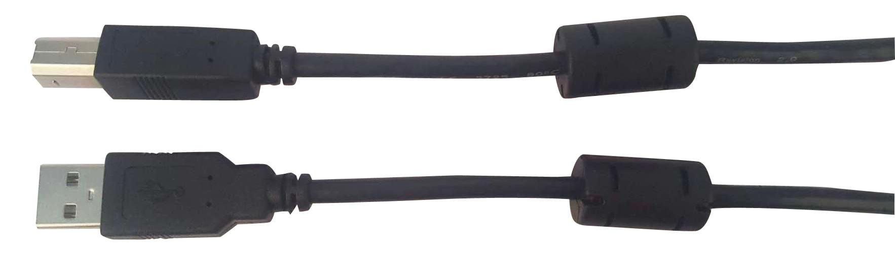 MULTICOMP USB Cables MC002469 USB CABLE, 2.0, A-B PLUG, 5M, BLK MULTICOMP 2907926 MC002469