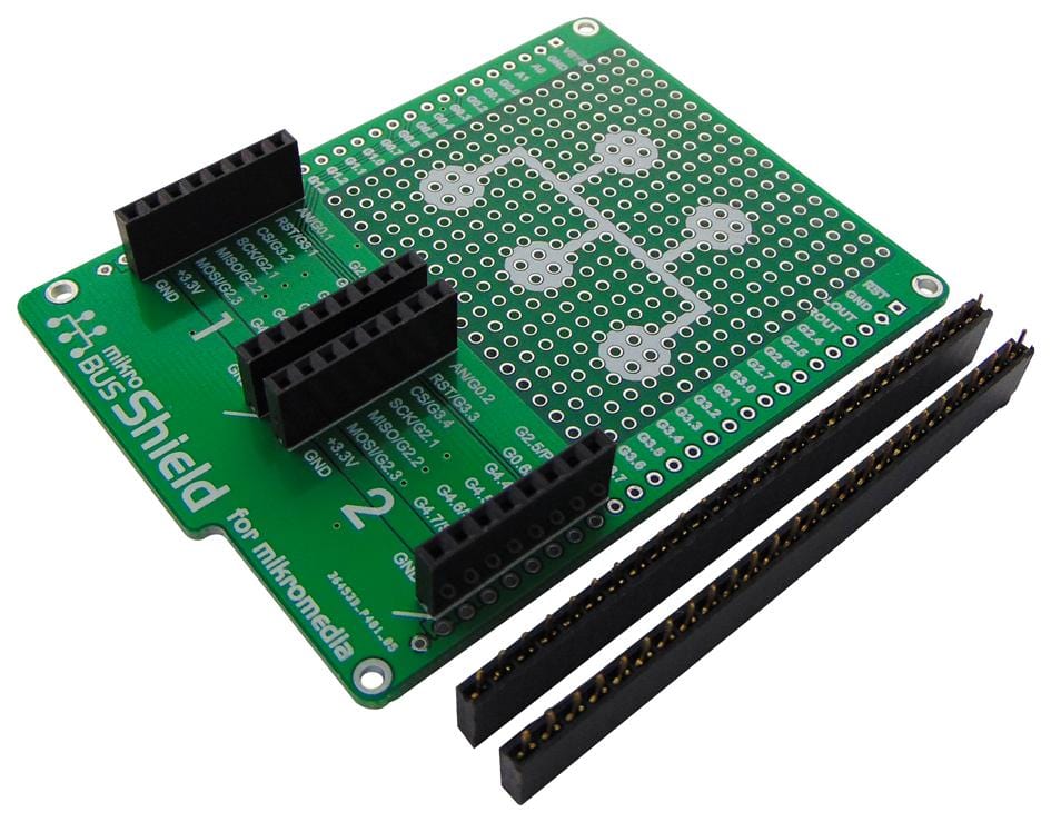 MIKROELEKTRONIKA Daughter Boards / Modules MIKROE-1154 BOARD, MIKROMEDIA MIKROBUS SHIELD MIKROELEKTRONIKA 2281684 MIKROE-1154