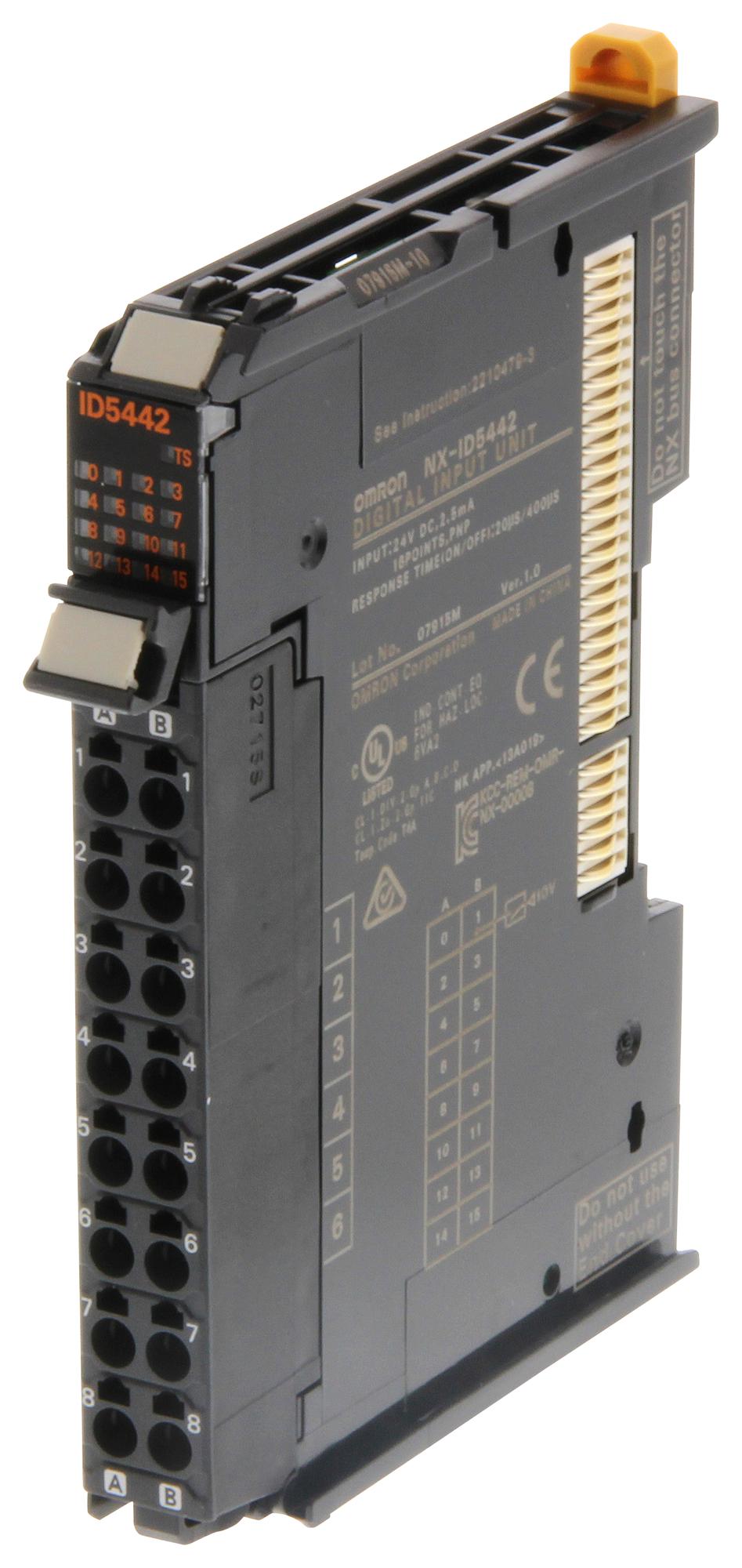 OMRON Digital Input NX-ID5442 DIGITAL I/P MOD, 16 I/P, PNP, 24VDC OMRON 2612124 NX-ID5442