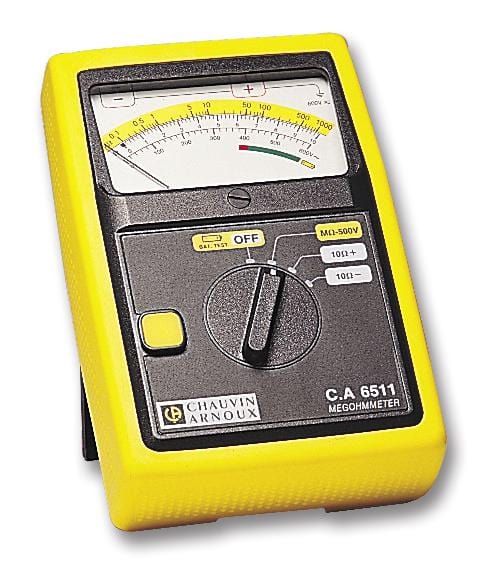 CHAUVIN ARNOUX Insulation P01140201 MEGOHMMETER, ANALOGUE, CA6511 CHAUVIN ARNOUX 3246231 P01140201
