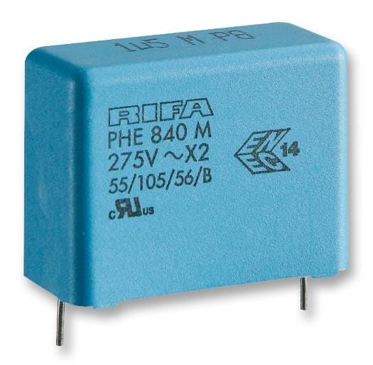 KEMET Film Suppression Capacitors PHE840MX6220MB06R17 CAP, 0.22µF, 20%, PP, RADIAL KEMET 2429333 PHE840MX6220MB06R17