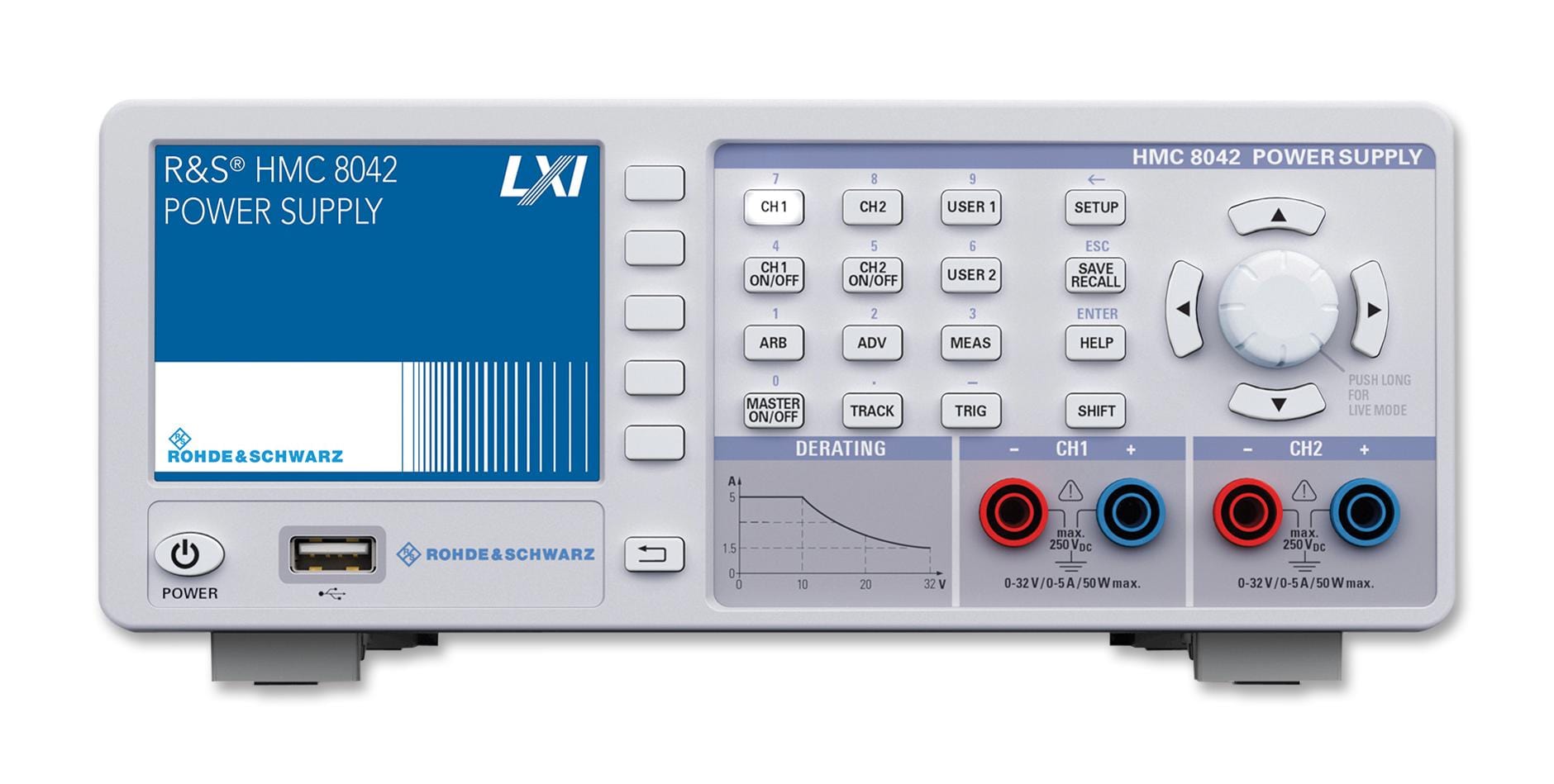 ROHDE & SCHWARZ Bench Top Power Supplies R&S HMC8042-G POWER SUPPLY, 2-CH, 32V, 5A, PROG ROHDE & SCHWARZ 2474364 R&S HMC8042-G