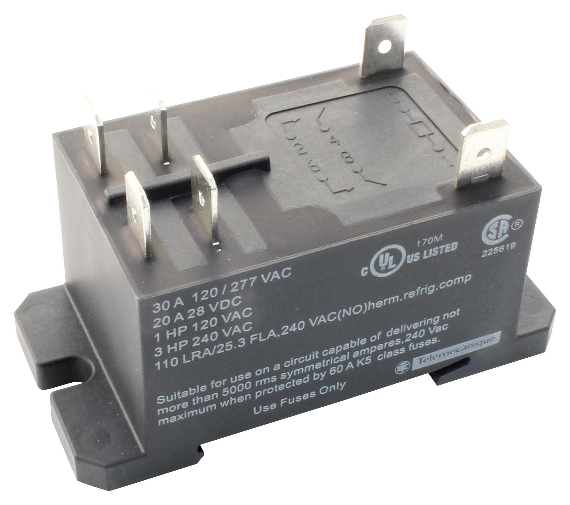 SCHNEIDER ELECTRIC Power - General Purpose RPF2AP7 RELAY, DPST-NO, 230VAC, 30A, DIN RAIL SCHNEIDER ELECTRIC 2780449 RPF2AP7