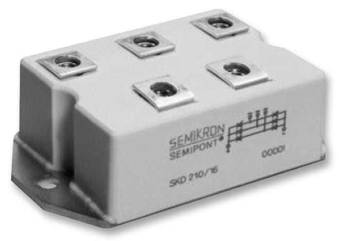 SEMIKRON Bridge Rectifiers SKD 160/16 BRIDGE RECTIFIER, 160A, 1600V, 3PH SEMIKRON 2301719 SKD 160/16