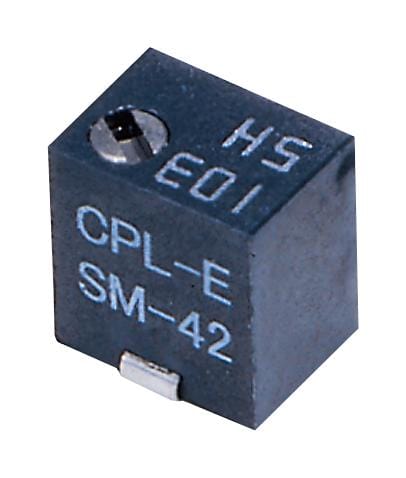 NIDEC COPAL ELECTRONICS Potentiometers / Trimming SM-42TW202 TRIMMER POT, CERMET, 2K, 11TURN, SMD NIDEC COPAL ELECTRONICS 2857026 SM-42TW202