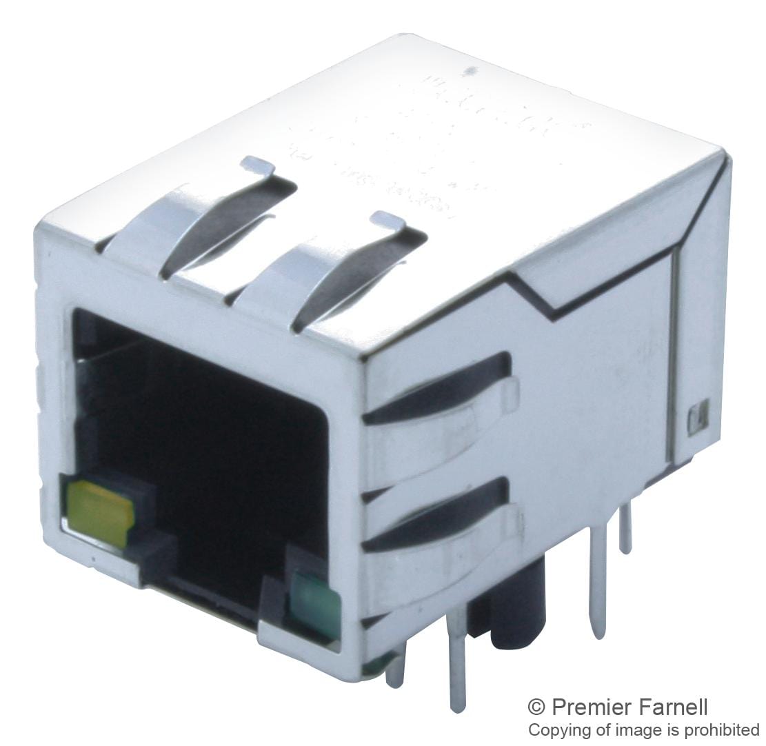STEWART CONNECTOR Plugs & Jacks SS-7488SC5-YG-PG4-BA CONNECTOR, RJ45, JACK, 8P8C, TH STEWART CONNECTOR 2891072 SS-7488SC5-YG-PG4-BA