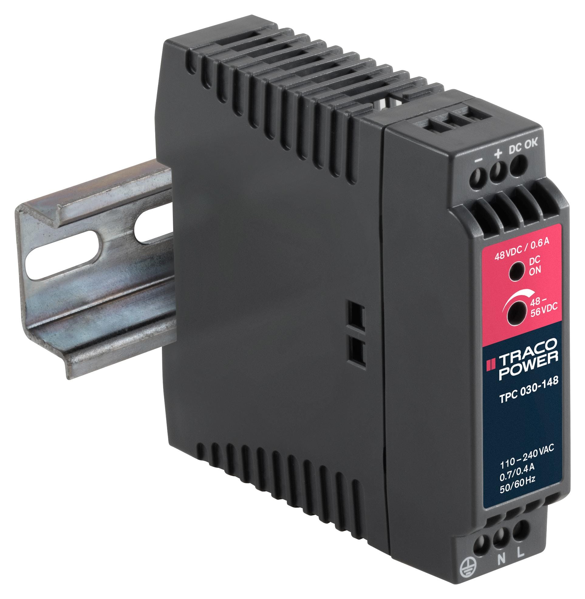 TRACO POWER DIN Rail Mount TPC 030-112 POWER SUPPLY, AC/DC, 2.2A, 12V, 26W TRACO POWER 2322143 TPC 030-112