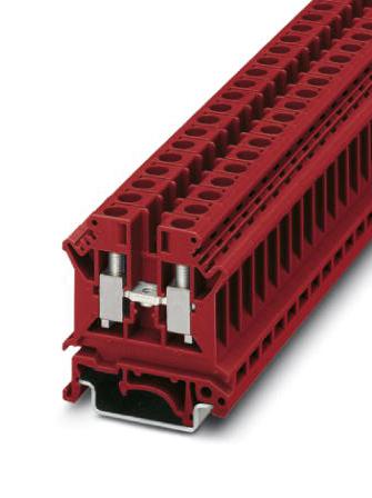 PHOENIX CONTACT DIN Rail Mount UK 6 N RD DIN RAIL TB, FEED-THRU, WAY, 8AWG PHOENIX CONTACT 3241161 UK 6 N RD