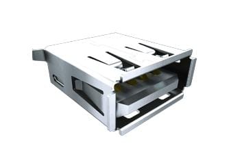 SAMTEC USB Connectors USB-AM-S-S-B-TH-R USB CONN, 2.0 TYPE A, R/A PLUG, 4POS, TH SAMTEC 3748592 USB-AM-S-S-B-TH-R
