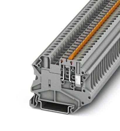 PHOENIX CONTACT DIN Rail Mount UT 4-MTL DIN RAIL TB, KNIFE DISCONNECT, 2P, 10AWG PHOENIX CONTACT 3241244 UT 4-MTL