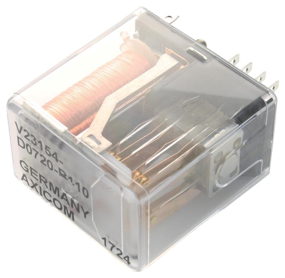 AXICOM - TE CONNECTIVITY Signal V23154C 722B104 SIGNAL RELAY, DPDT, 2A, 125VAC, SOCKET AXICOM - TE CONNECTIVITY 2885728 V23154C 722B104