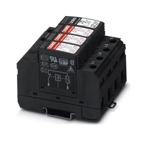 PHOENIX CONTACT Data Line / Mains Surge Protectors VAL-MS 320/3+1 SURGE PROTECTOR, 40KA, 320V PHOENIX CONTACT 3252742 VAL-MS 320/3+1