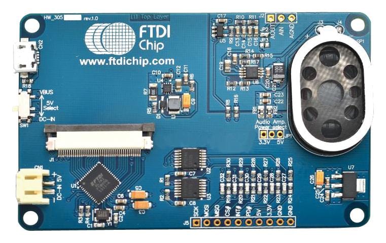 BRIDGETEK Audio / Video VM810C50A-N DEV BOARD, EVE MULTIMEDIA CONTROLLER BRIDGETEK 2503583 VM810C50A-N