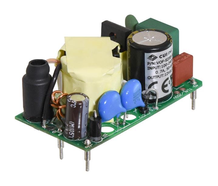 CUI Open Frame - Single Output VOF-S25B-12 POWER SUPPLY, ITE, 12V, 2.1A CUI 3594714 VOF-S25B-12