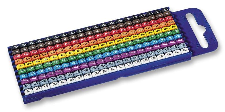 HELLERMANNTYTON Wire Markers - Clip Style W3-270 CABLE MARKER, COLOUR, 4MM-6MM, PK100 HELLERMANNTYTON 8721661 W3-270