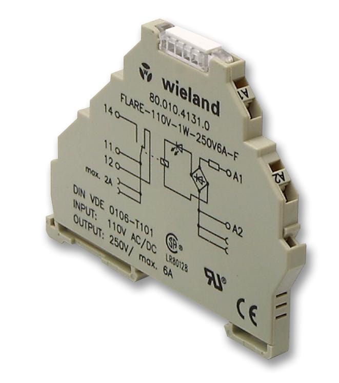 WIELAND ELECTRIC Power - General Purpose WS.005.3116 (80.010.4100.0) RELAY, SPDT, 250VAC, 300VDC, 6A WIELAND ELECTRIC 1212086 WS.005.3116 (80.010.4100.0)