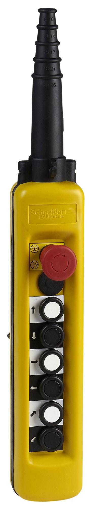 SCHNEIDER ELECTRIC Pendant XACA68141 PENDANT SW, 4PST-NC/SPST-NO, 7WAY, 3A SCHNEIDER ELECTRIC 3108172 XACA68141