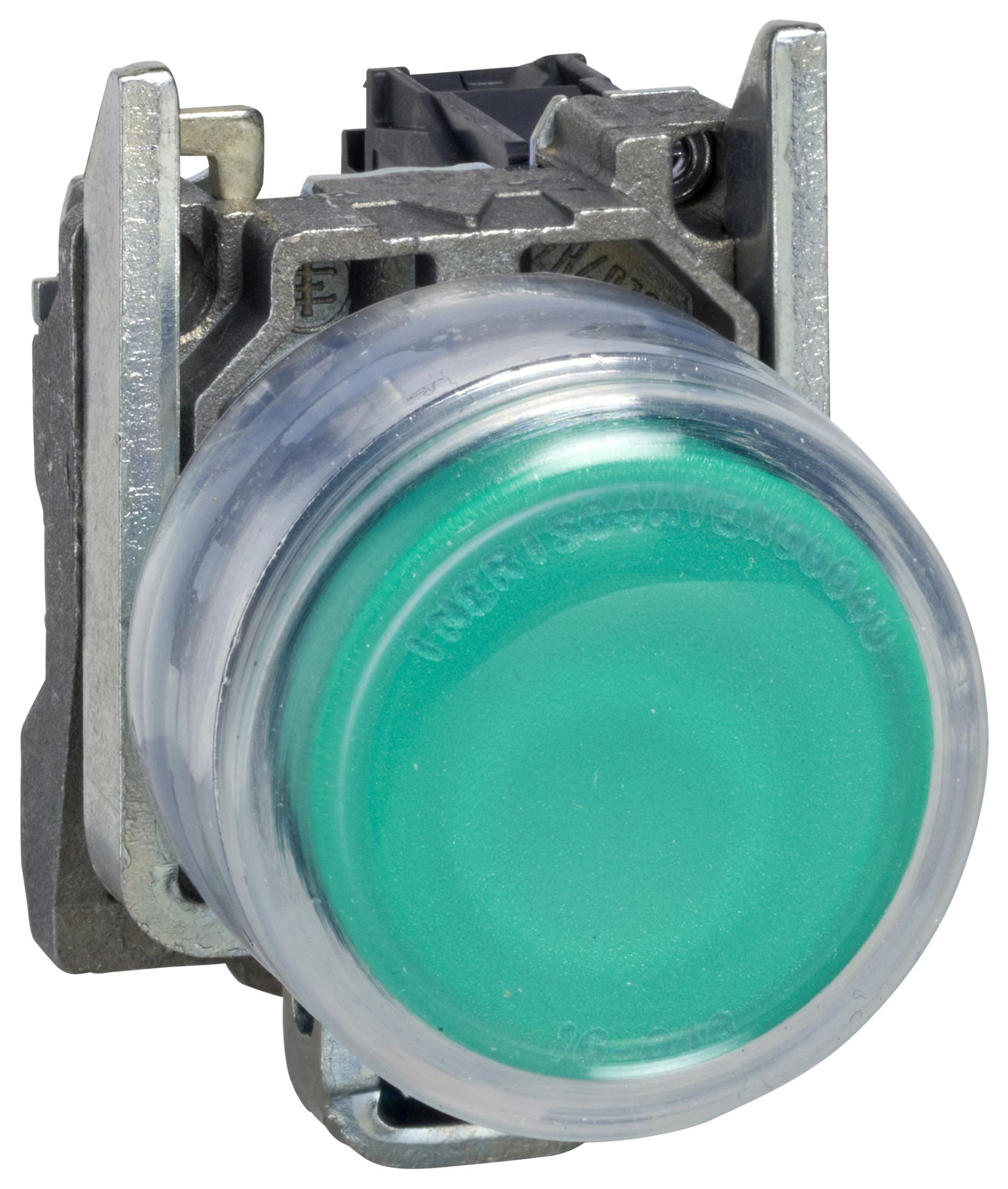 SCHNEIDER ELECTRIC illuminated XB4BP383B5EX PB SWITCH, SPST-NO, 6A, 120VAC, PANEL SCHNEIDER ELECTRIC 3108758 XB4BP383B5EX