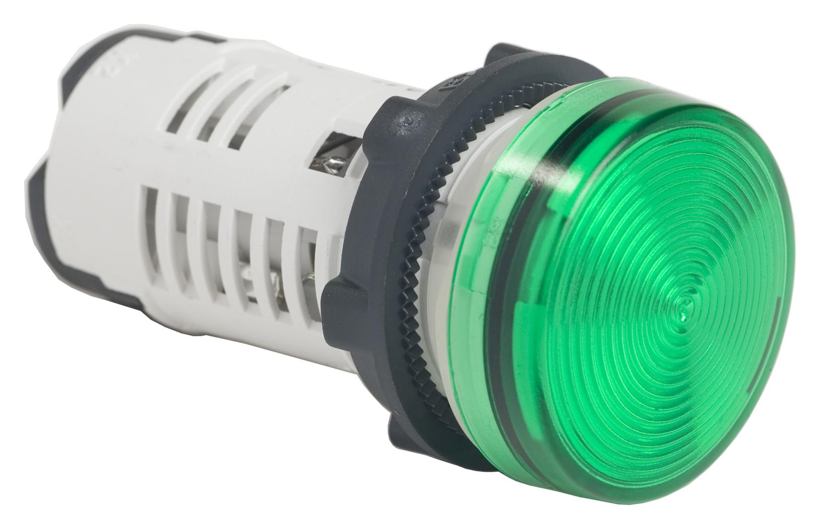 SCHNEIDER ELECTRIC Panel Indicators XB7EV03GP LED PANEL INDICATOR, 22MM, GRN, 120VAC SCHNEIDER ELECTRIC 3111067 XB7EV03GP
