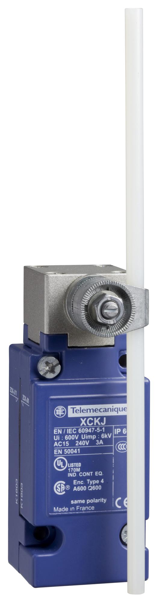 SCHNEIDER ELECTRIC Limit Switch XCKJ110559H29 LIMIT SWITCH, 1NO/1NC, ROD LEVER SCHNEIDER ELECTRIC 3107676 XCKJ110559H29