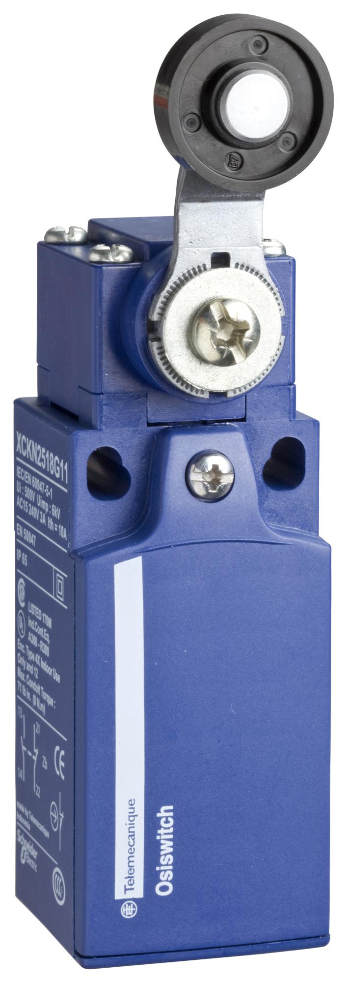 SCHNEIDER ELECTRIC Limit Switch XCKN2518G11 LIMIT SWITCH, SPST-NO/NC, ROLLER LEVER SCHNEIDER ELECTRIC 3107769 XCKN2518G11